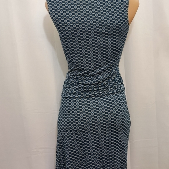 Mix it gray & teal sleeveless v-Neck dress women's size x-Small - Picture 3 of 6